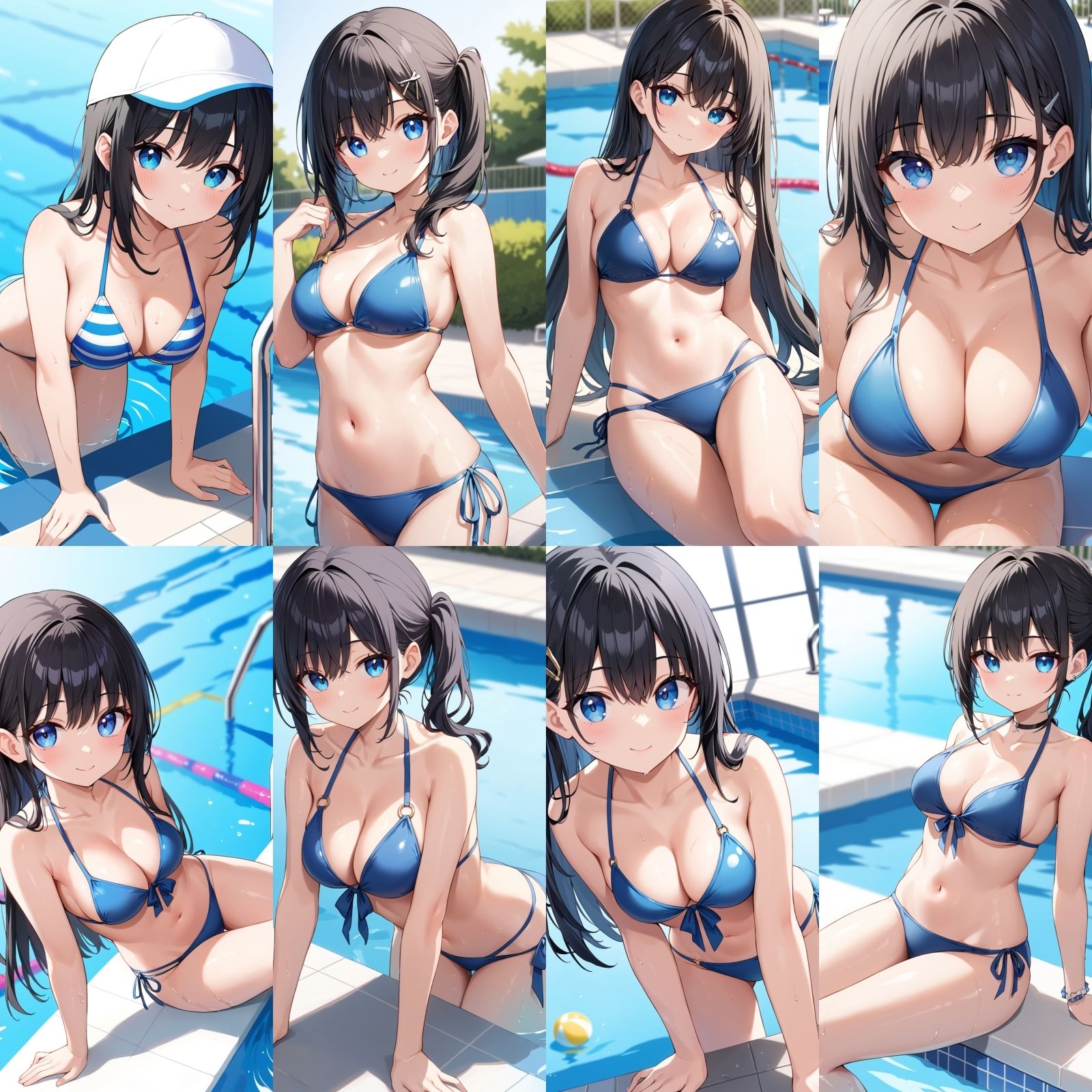 サンプル画像1:彼女とプール【500枚】(女子高生) [d_572062]