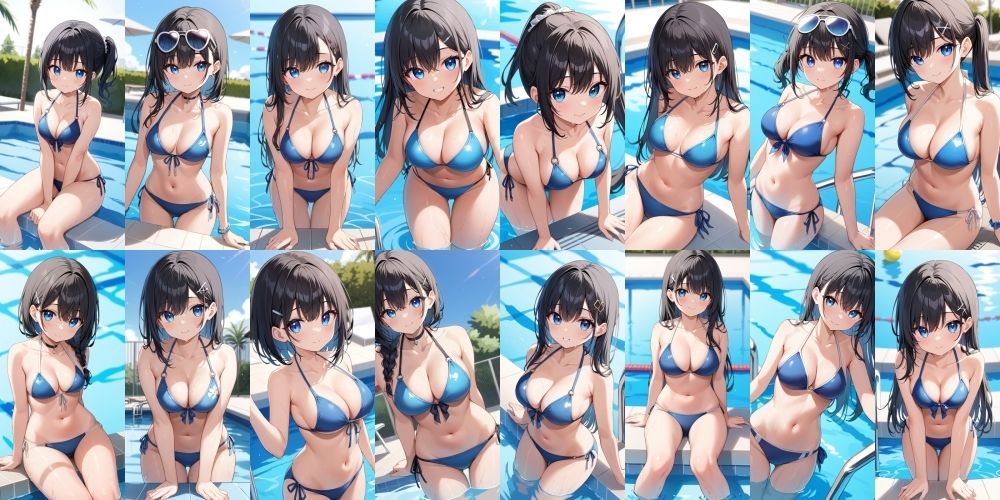 サンプル画像3:彼女とプール【500枚】(女子高生) [d_572062]