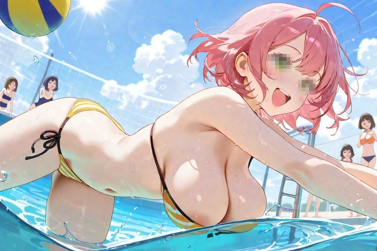 乳丸出しで水球! おっぱい弾むエロ運動会 画像4