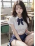 【実写系・AI生成】女子校生の学園ライフ、全部見せます！百海ちゃん編