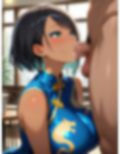 爆乳黒ギャルがチャイナドレスでお客とやりたい放題！
