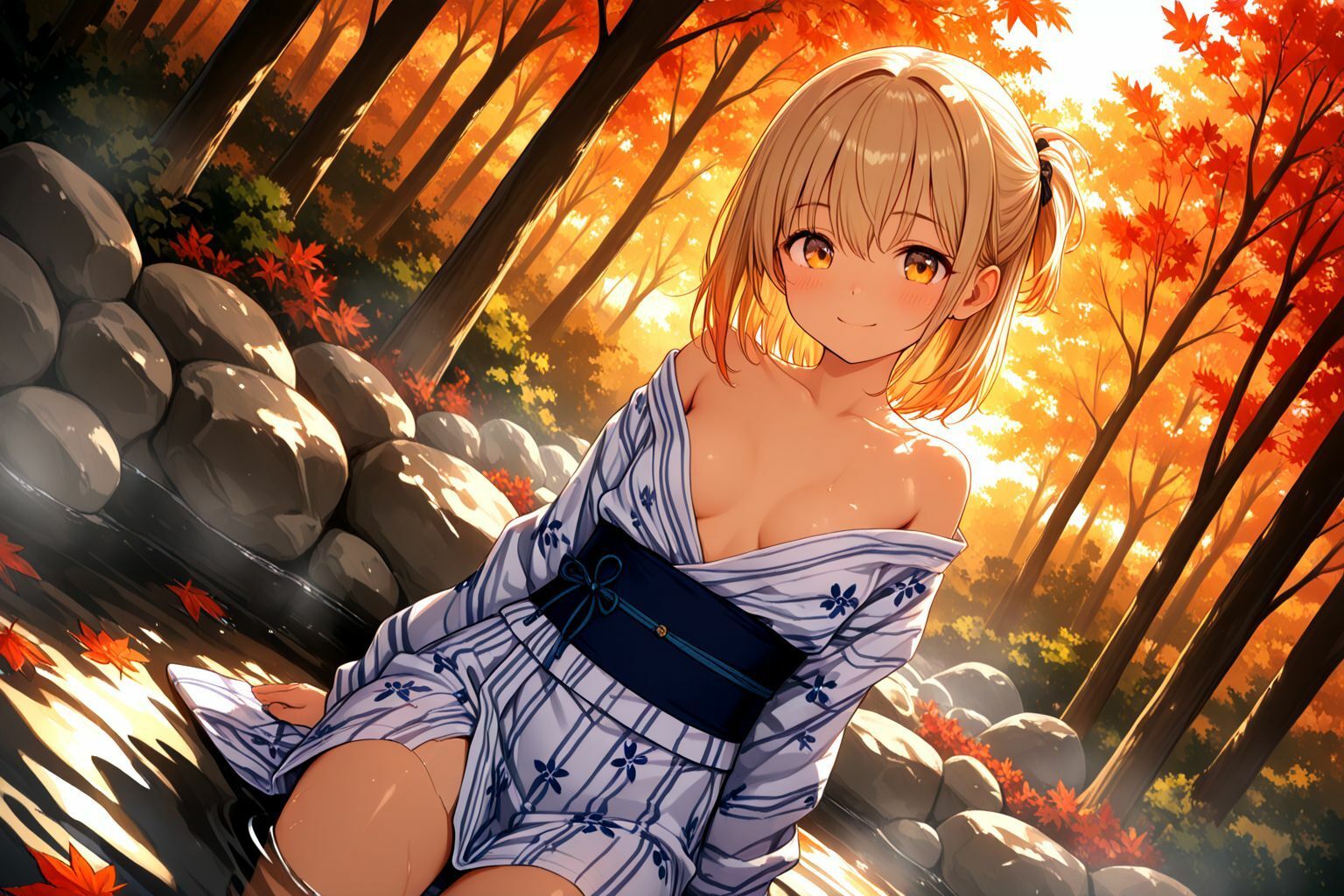 旅行先で見つけたちっぱい浴衣美少女とえちえちセックス画像no.3