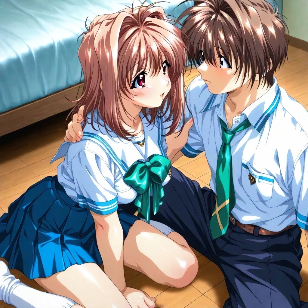 AIイラストCG集84 LOVERSー恋に〇ちたら 河〇理恵 初体験編 画像2