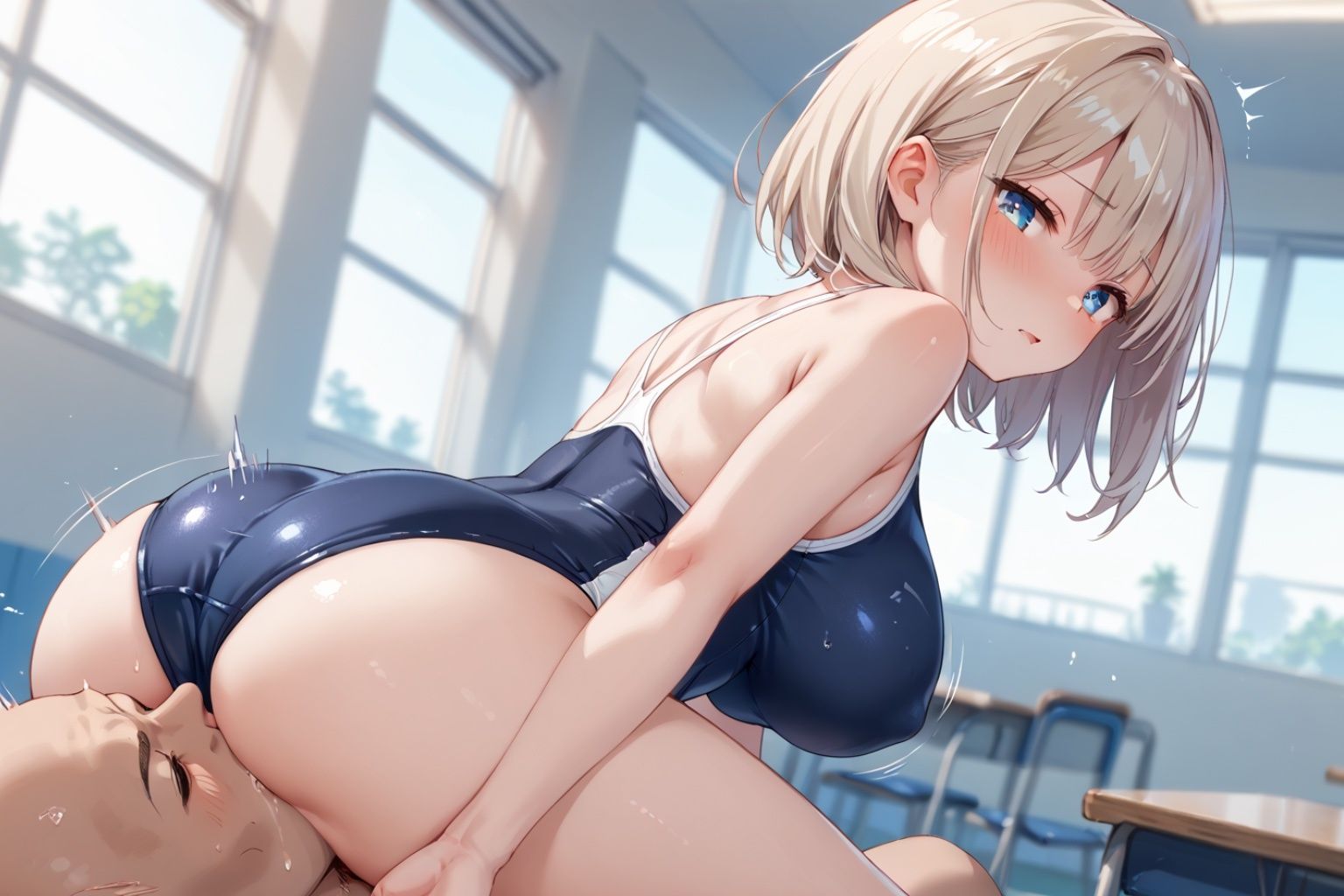淫乱スク水女子校生 画像5