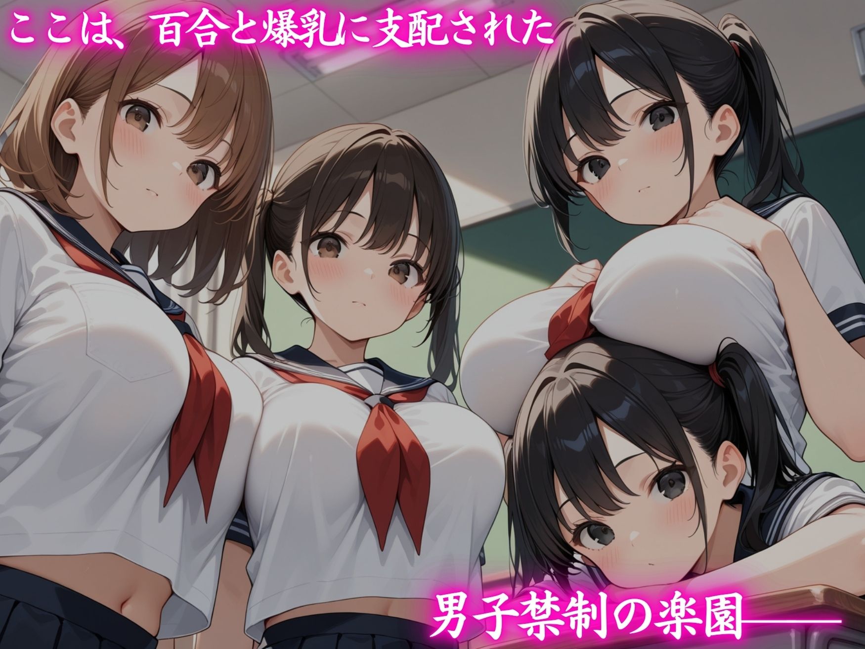 爆乳百合学園に女装潜入しているのがバレて、喰べられちゃった件_2