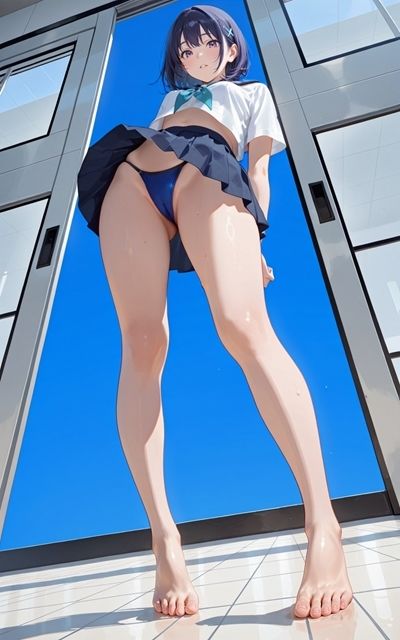 【エロ漫画】2〜2.5次元美少女 脚フェチ足フェチ写真集3 制服編21