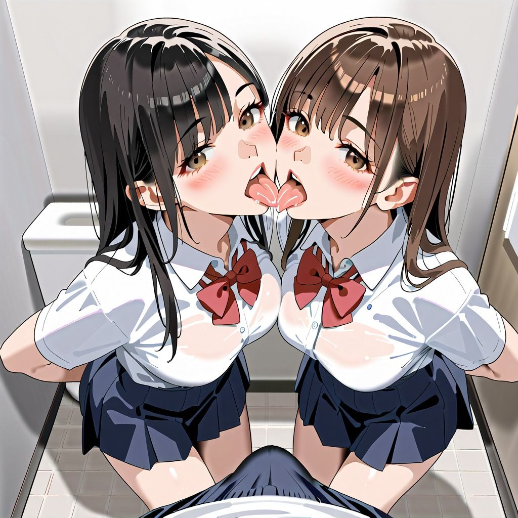 ド変態な姉たちの淫行記録【学校潜入編】〜おちんぽ欲しさに制服コスで潜入してきた〜 画像1