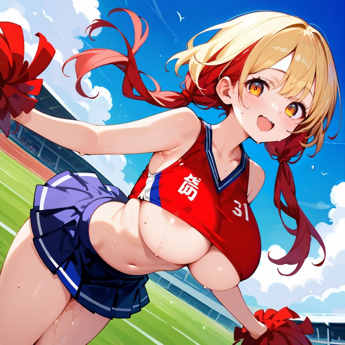 サンプル画像6:私立H学園チアリーダー部！〜豪華235枚収録！〜Vol.7(筋肉水着) [d_572724]