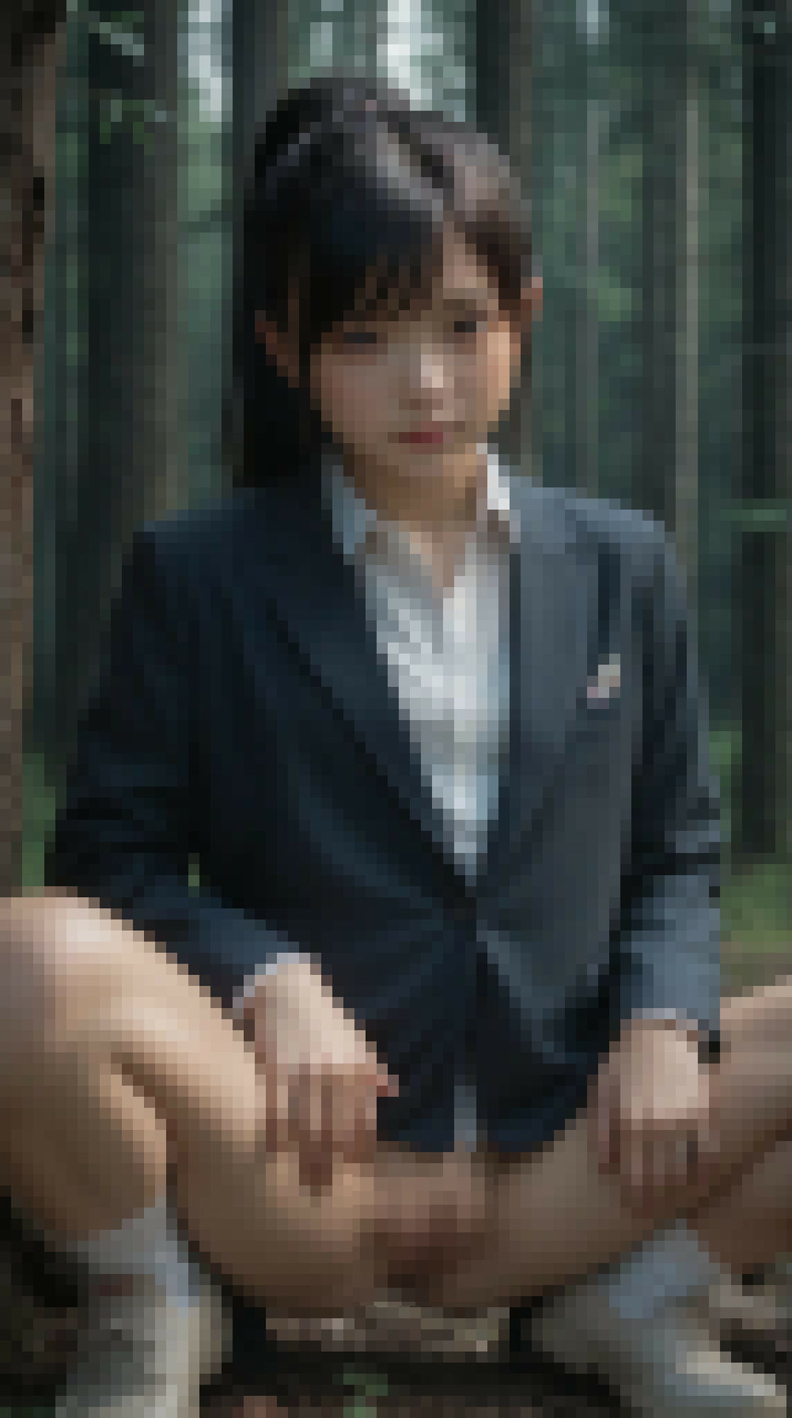 【幽霊少女】大自然の中で制服着せちゃいました。 画像6
