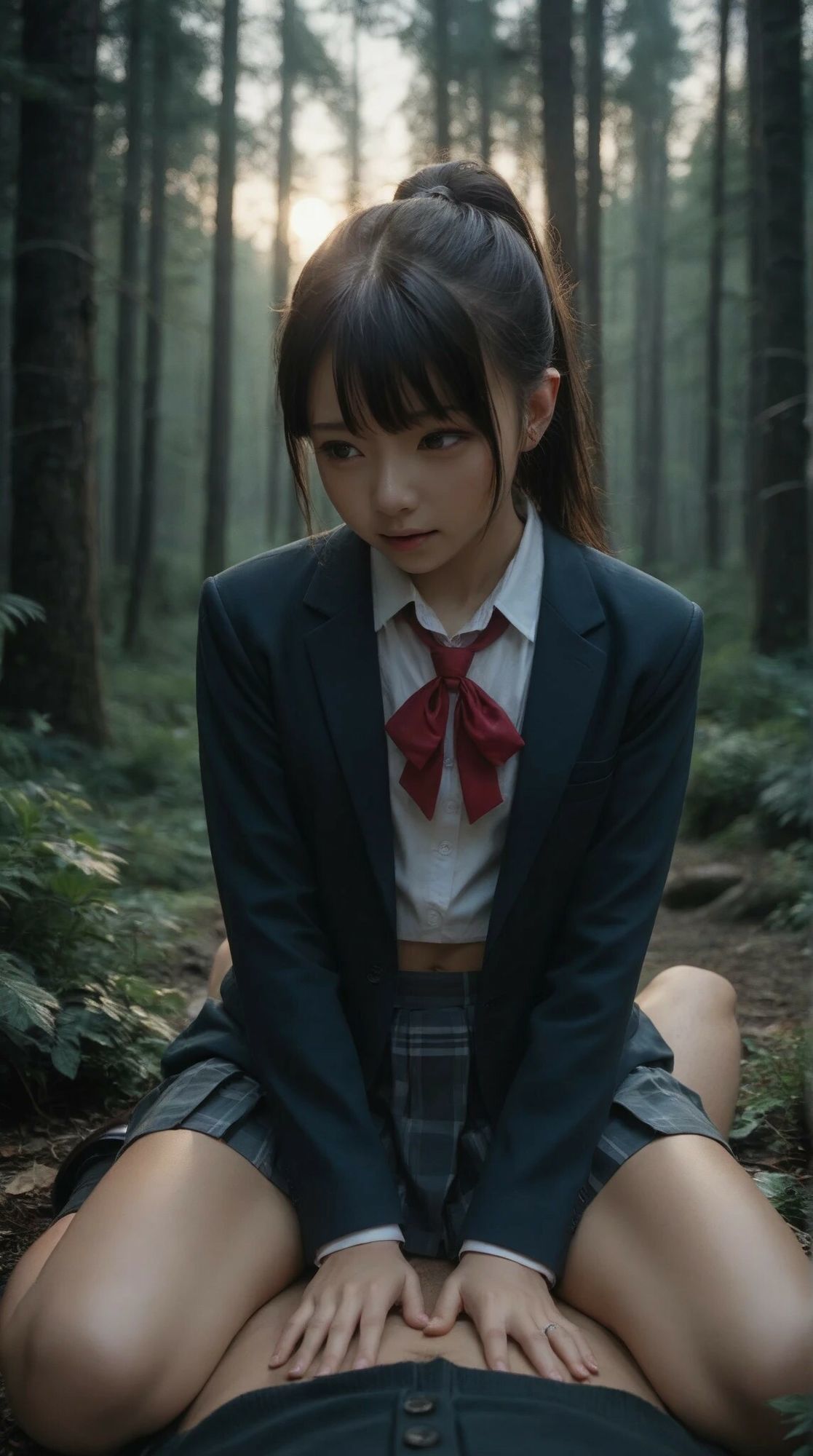 【幽霊少女】大自然の中で制服着せちゃいました。 画像8