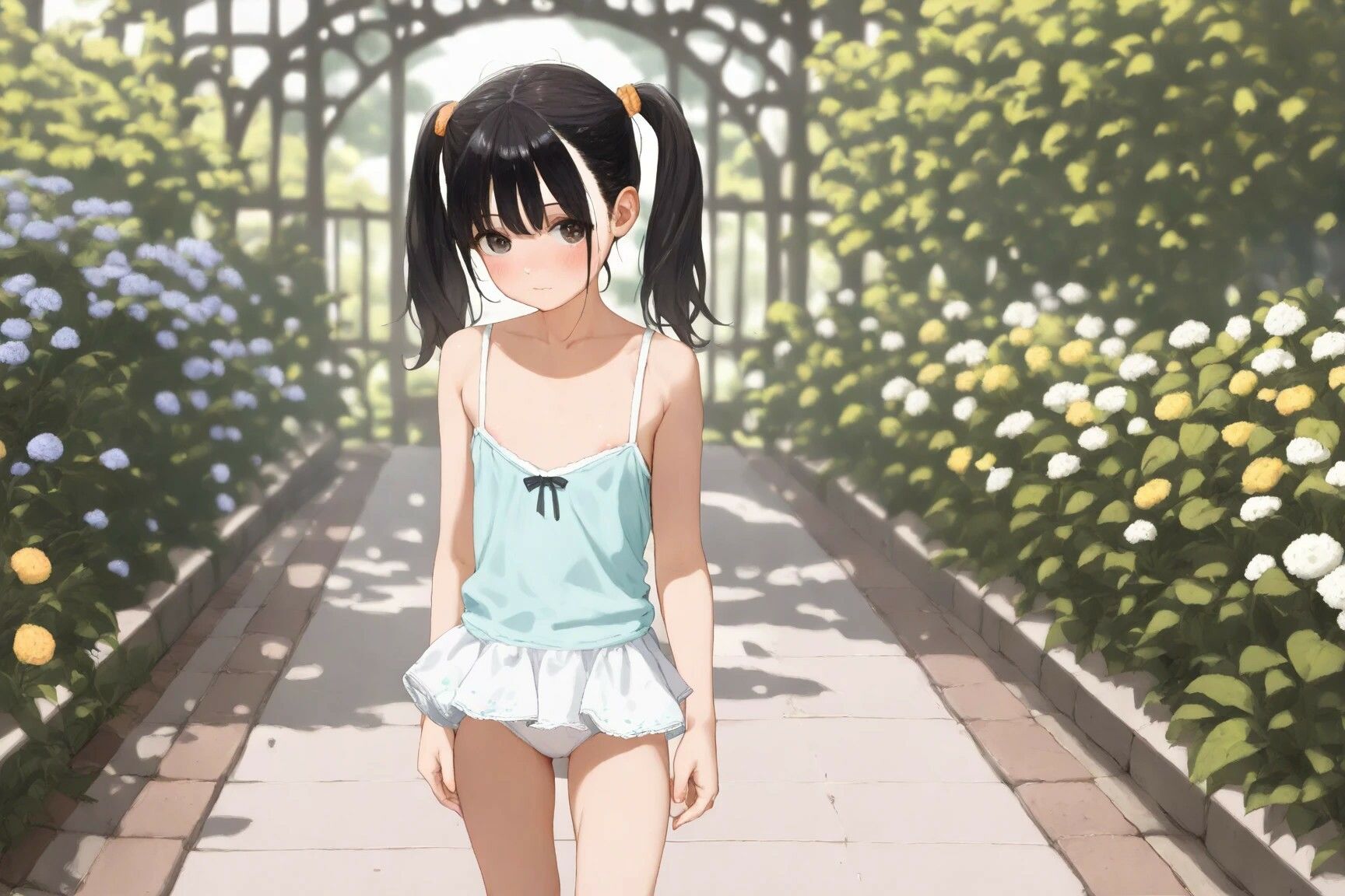 【幽霊少女】ロリ体型のパンツに見惚れちゃいました。 画像1