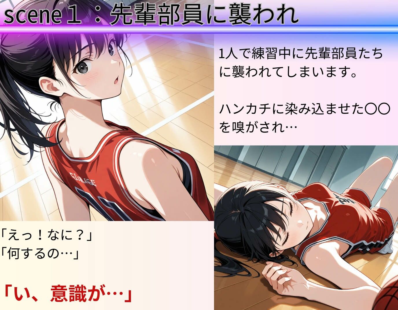 サンプル画像3:強●絶頂！失禁！快楽堕ち！美少女バスケ部員が若まんこを征服され陥落(制服物語) [d_572787]