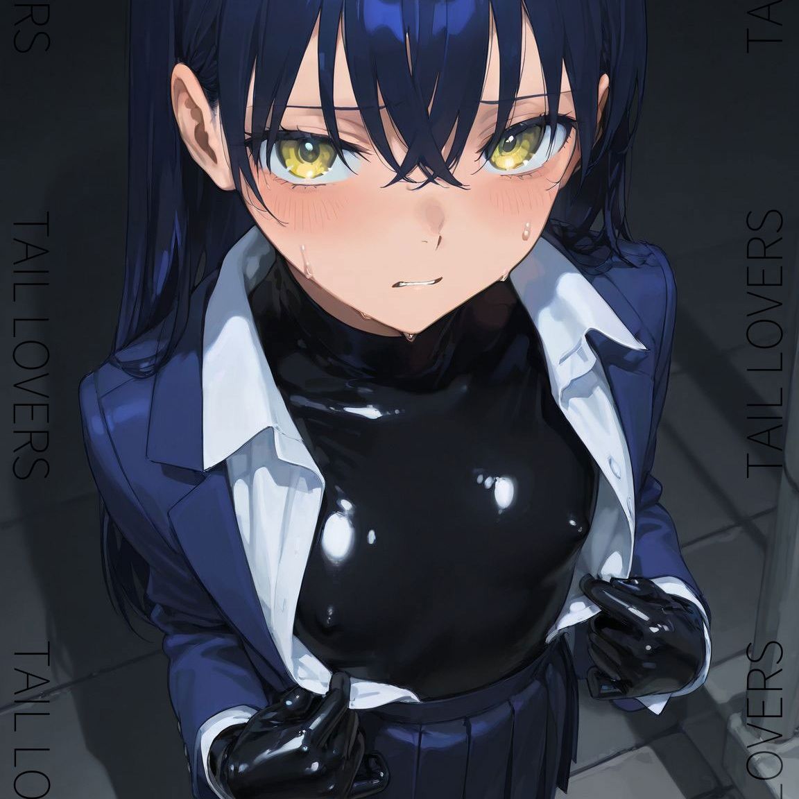 サンプル画像2:ロングヘアの制服JKとラバー変態SEX【66枚】(TAIL LOVERS) [d_572831]