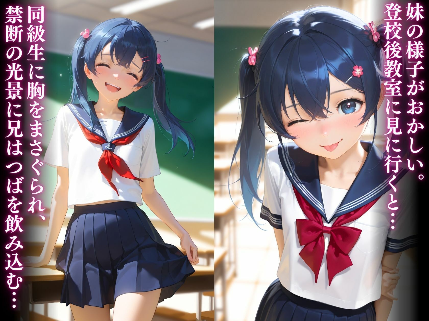 サンプル画像1:妹はビッチ禁断の教室「もっと中擦って（はーと）」(ぷち☆ヘブン) [d_572846]