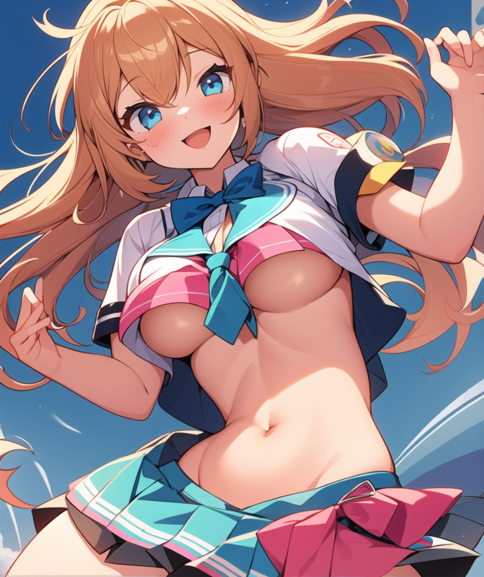 サンプル画像3:プレミアムアイドル達のセーラー服フェスティバル  画像集(プレミアムとうもころし) [d_572879]