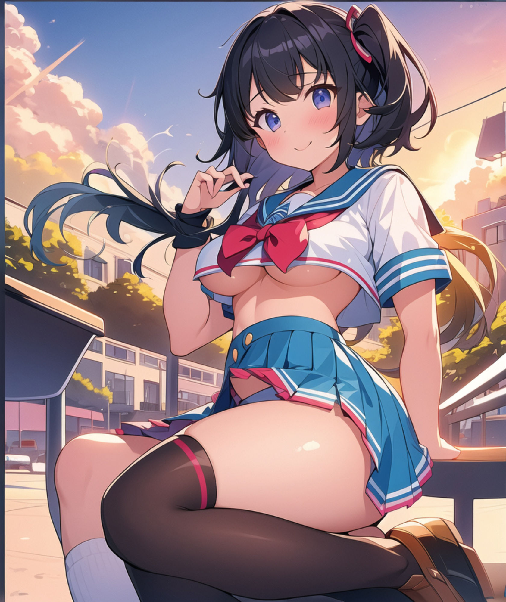 サンプル画像6:プレミアムアイドル達のセーラー服フェスティバル  画像集(プレミアムとうもころし) [d_572879]