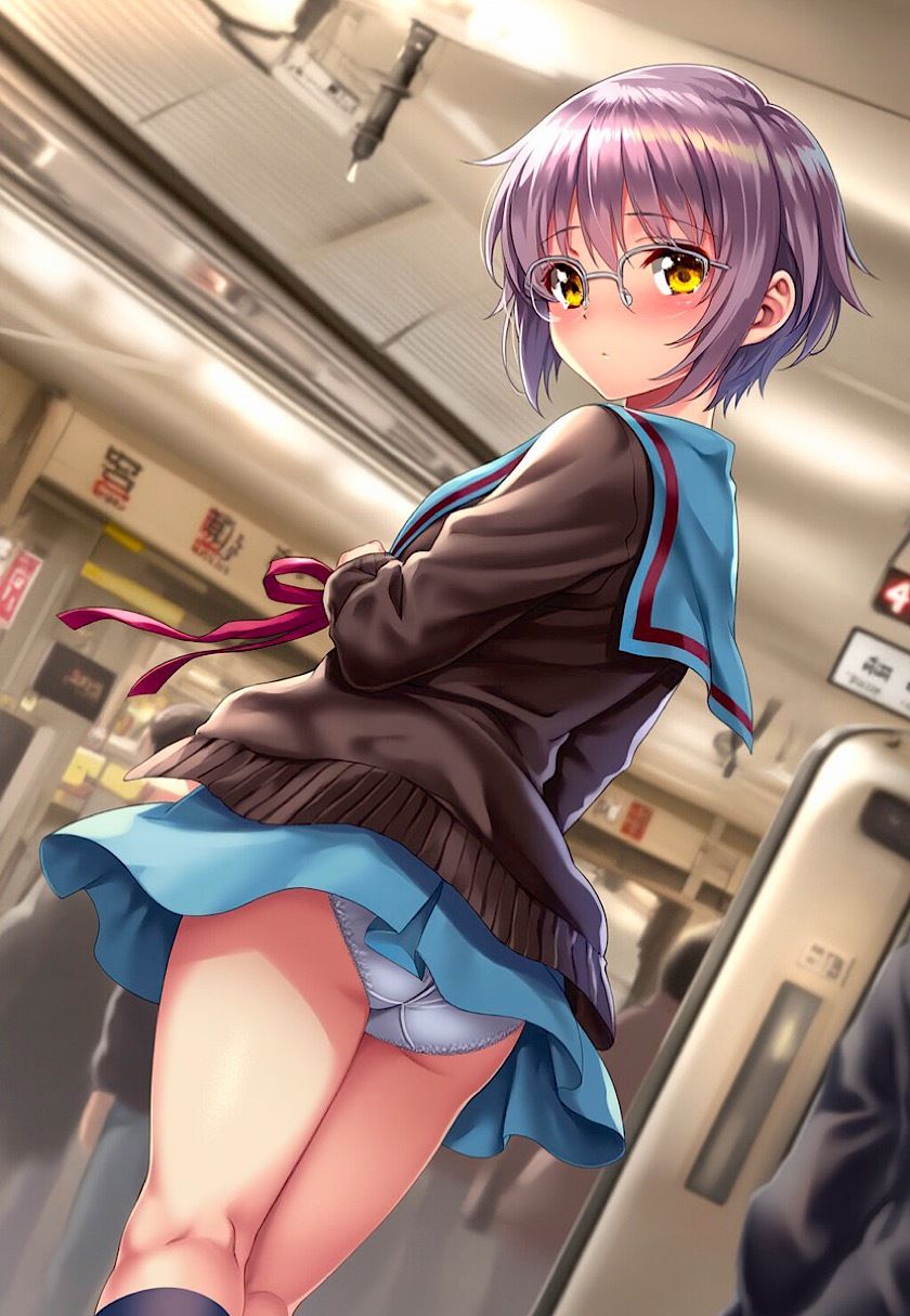 サンプル画像2:今日のおかず 涼宮ハ◯ヒの憂鬱 長◯ 有希〜電車編＆路地裏編〜(イラスト18区) [d_572911]