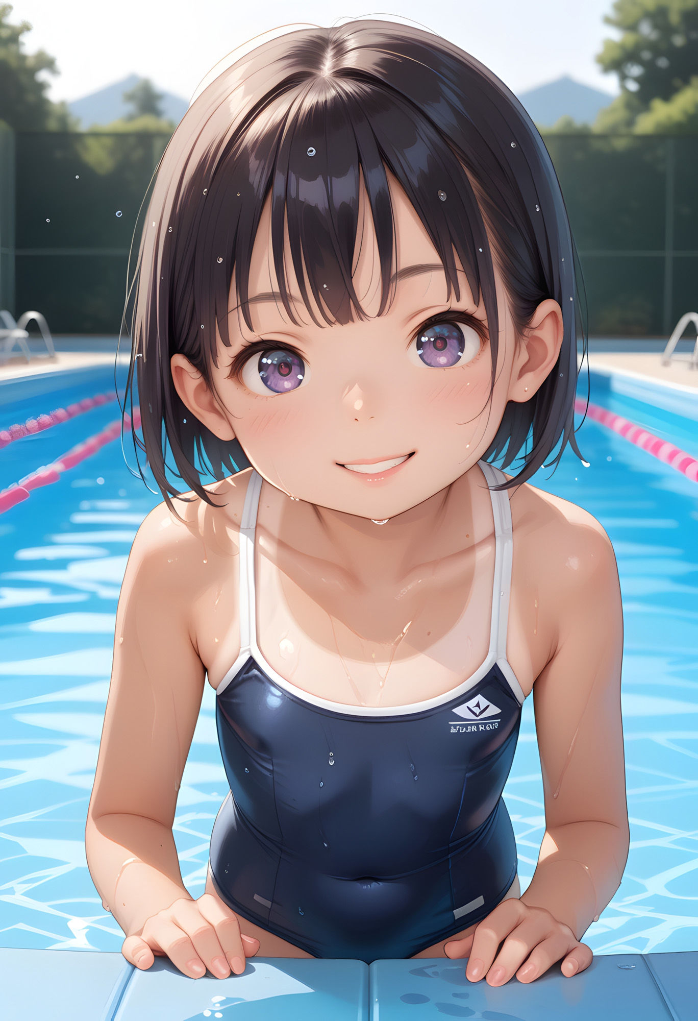 私立ちっぱい学園濡れ濡れ水泳部    ぷにすじ！ちゅるんとした水着の下に見え隠れ 週刊ロリポップサンデー エロ画像7