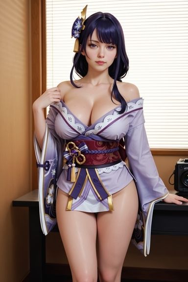 雷電〇軍 えちえちコスプレ 画像1