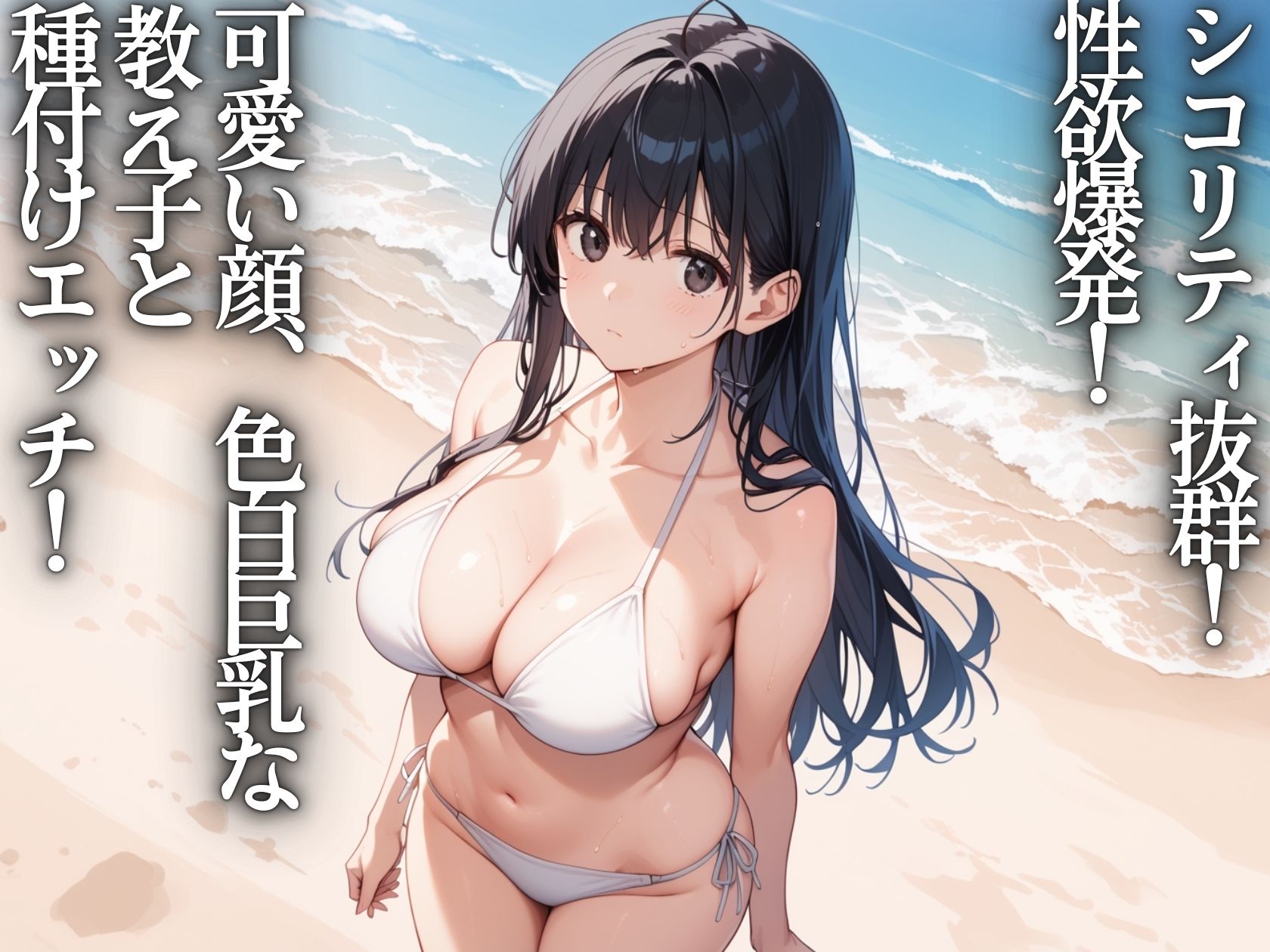 サンプル画像1:淫乱学園〜ビキニJKと海水浴で中出しセックスしまくり(そいやっさ) [d_573300]