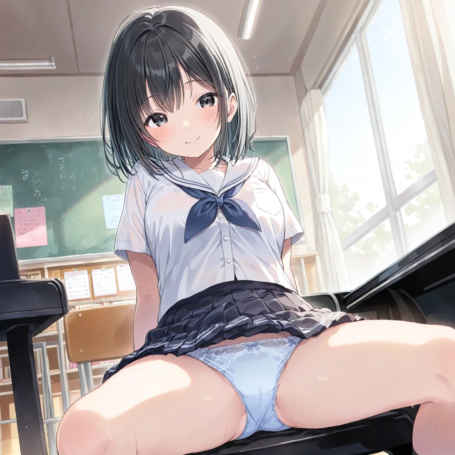 じょしこうせいが学校でかわいいパンティー見せてくれた(500枚) 画像5