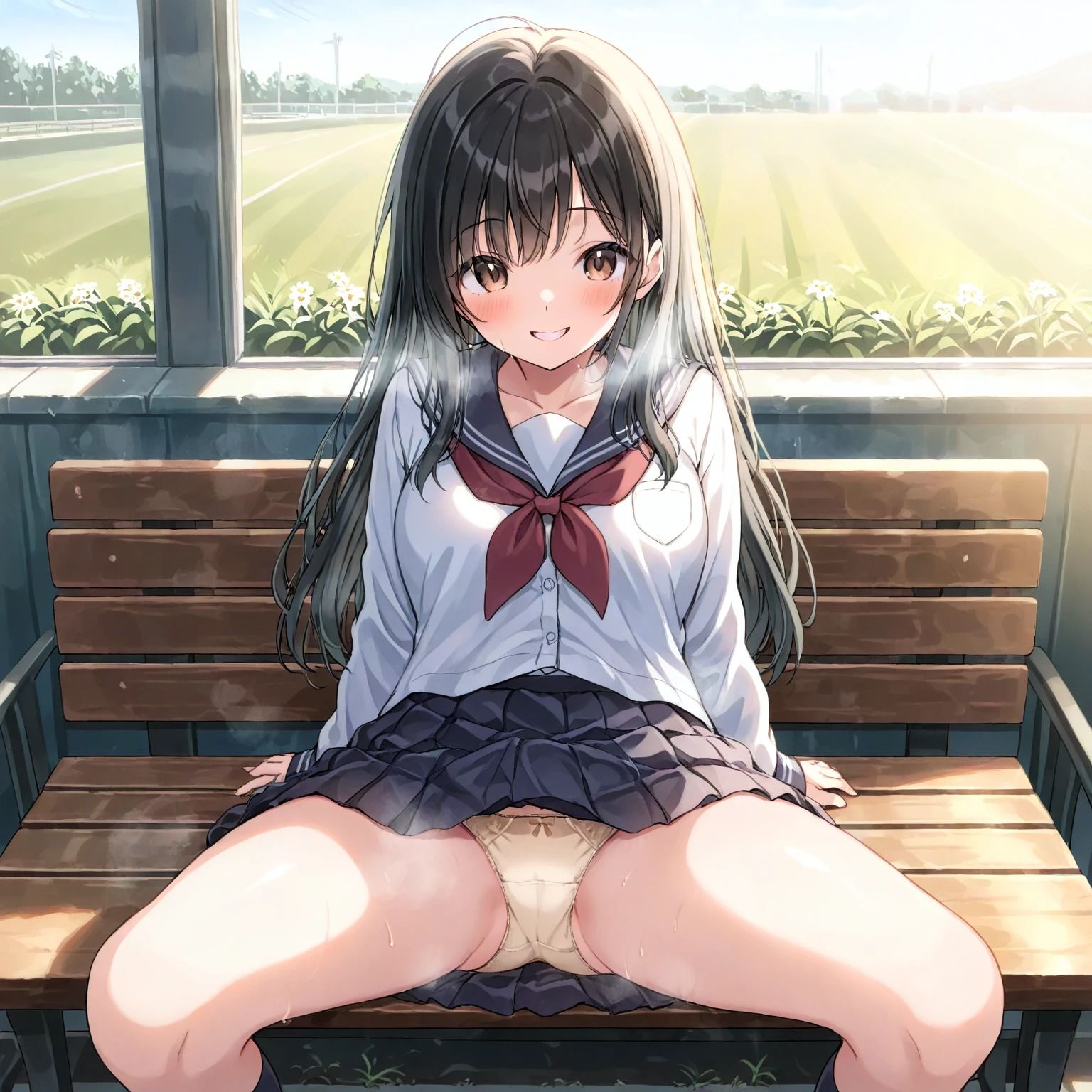 じょしこうせいが学校でかわいいパンティー見せてくれた(500枚) 画像6
