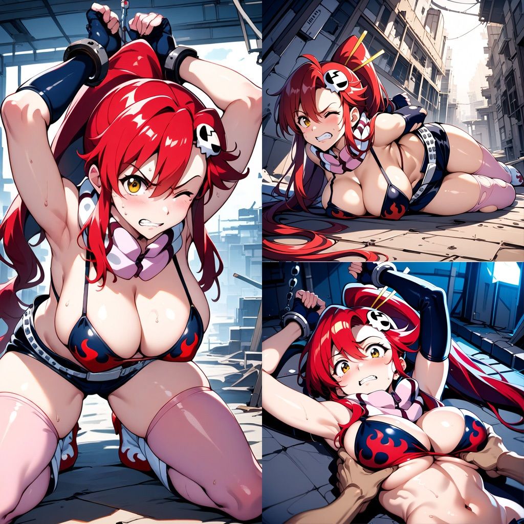 サンプル画像1:捕らわれたヒロインのピンチに仲間の助けが間に合うとは限らない(ポチンキ) [d_573683]