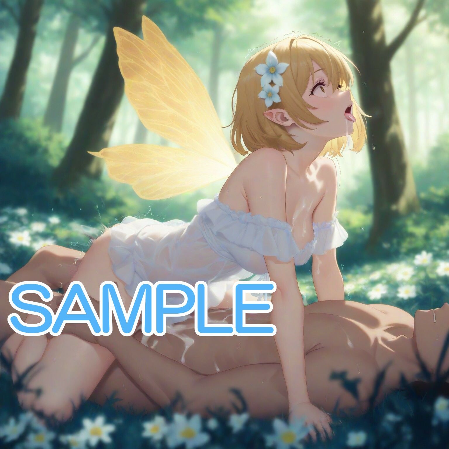 サンプル画像4:金髪ショートで妖精な女の子と森で・・・(へびの皮) [d_573688]