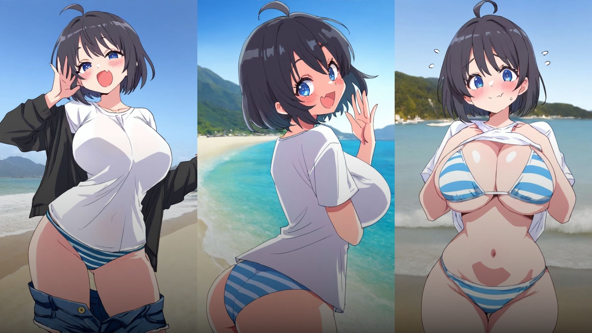【エロ漫画】サラちゃんの海遊び21