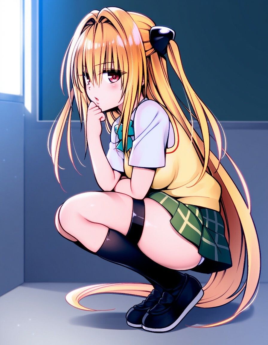 サンプル画像1:ToLOVEる 金色の闇 制服ヤミちゃんと中出し本気SEX(すみれもぐ) [d_573718]