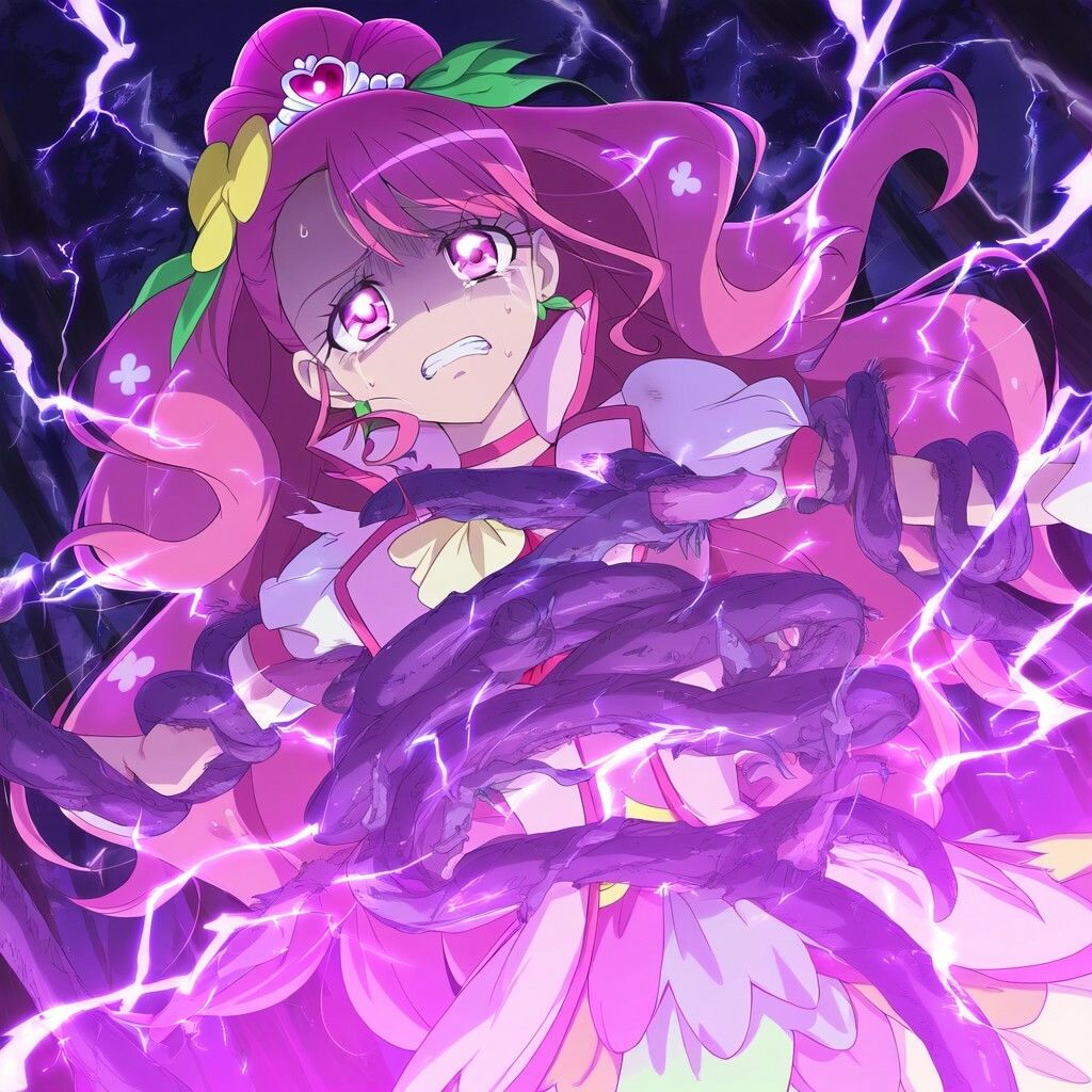 キュアグレース/花寺のどか 触手責め・電気責め 画像1