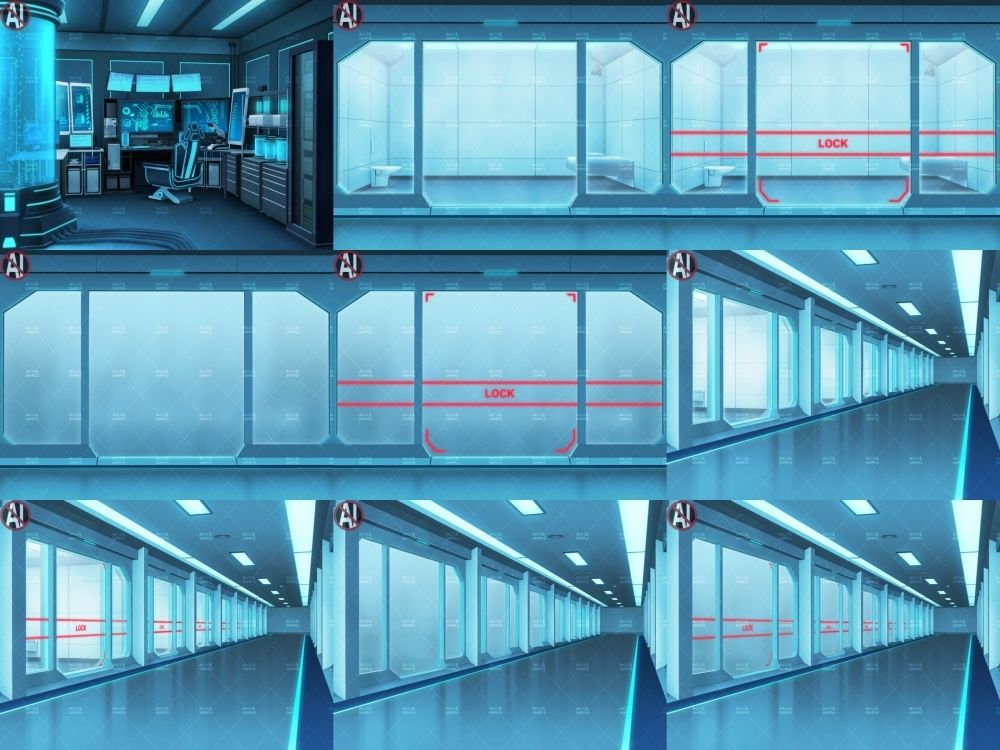 みにくる背景CG素材集『未来編』part02-Blue×Black-B 画像2