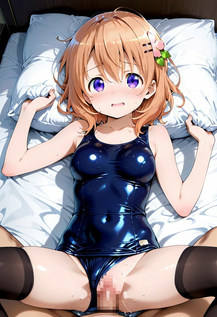 サンプル画像6:【200枚】保●心愛ちゃんとイチャラブえっちイラスト集【スク水】(sharu2525) [d_574101]