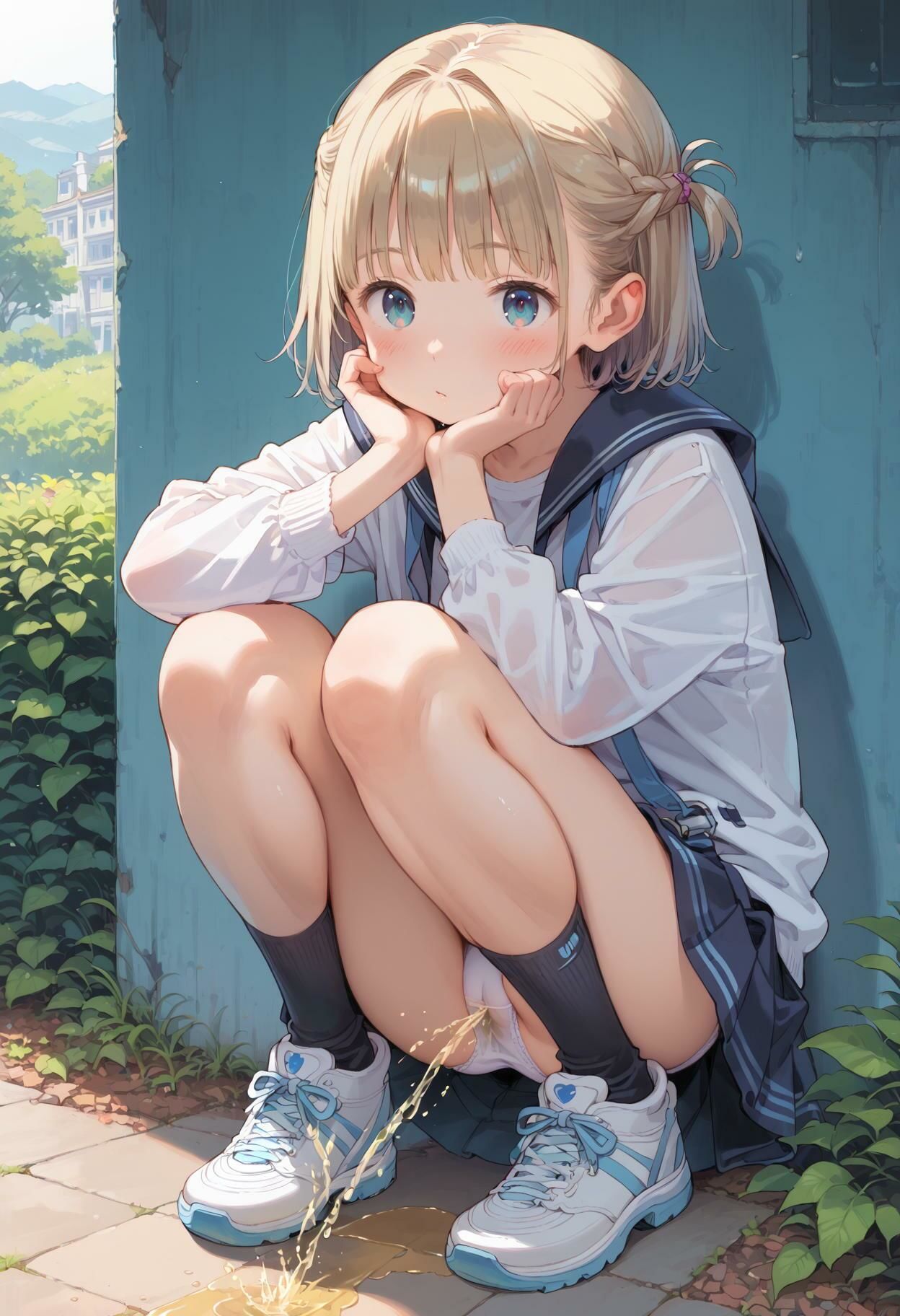 【お漏らし大好き!】パンツはいたままオシッコ 画像8