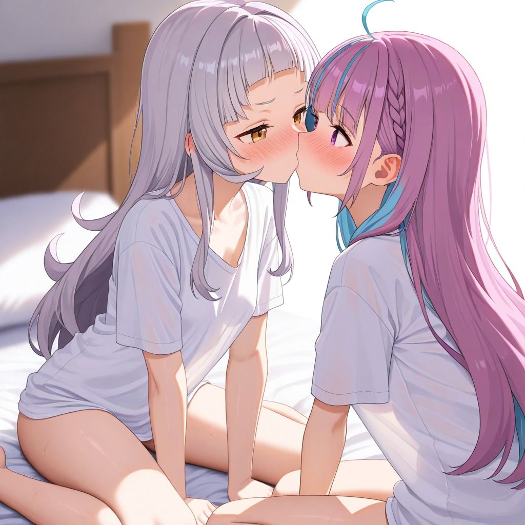 湊あ○あと紫咲シ○ンの百合えっち 画像3
