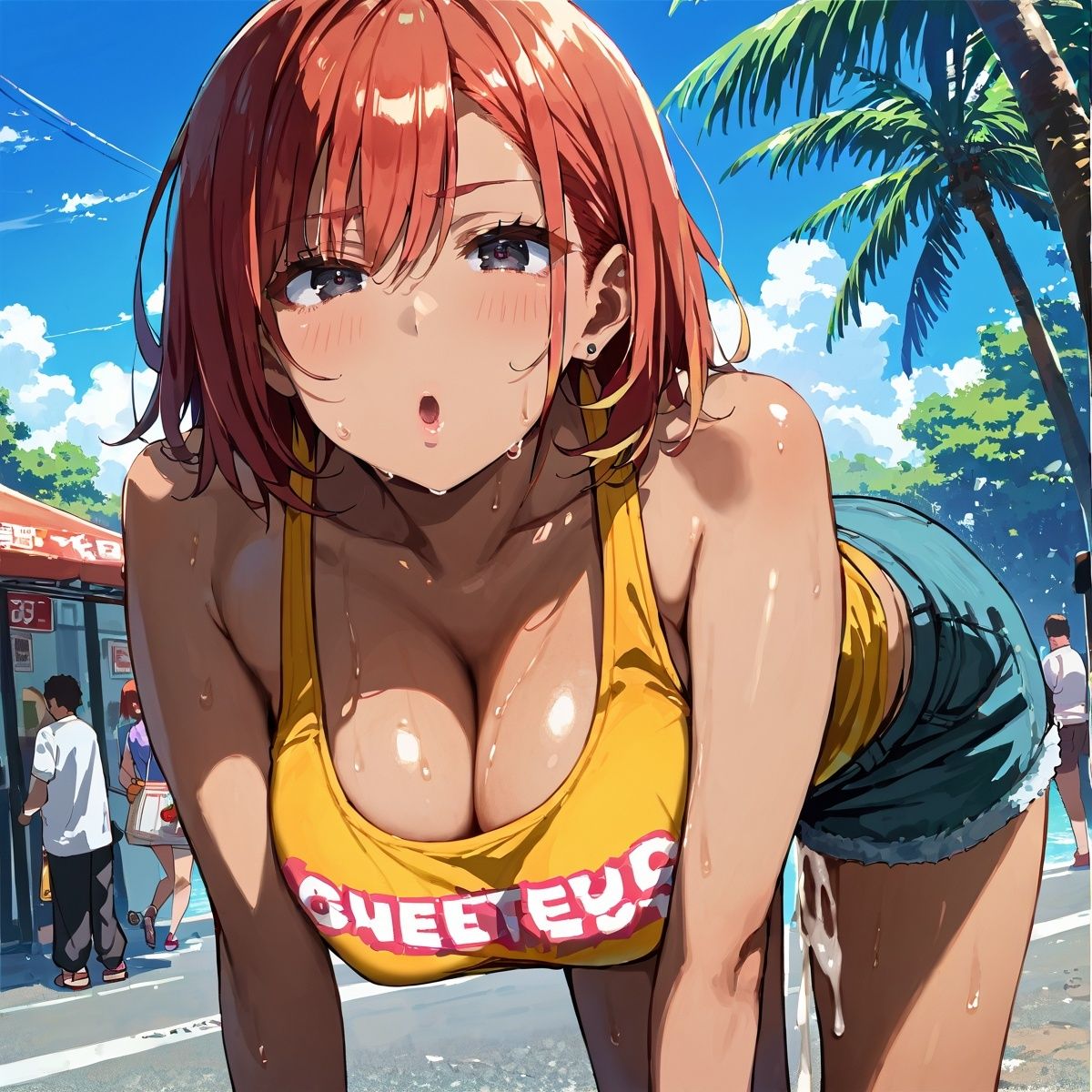 真夏の黒ギャル×タンクトップ中出し!【厳選画像398枚収録】Vol.27