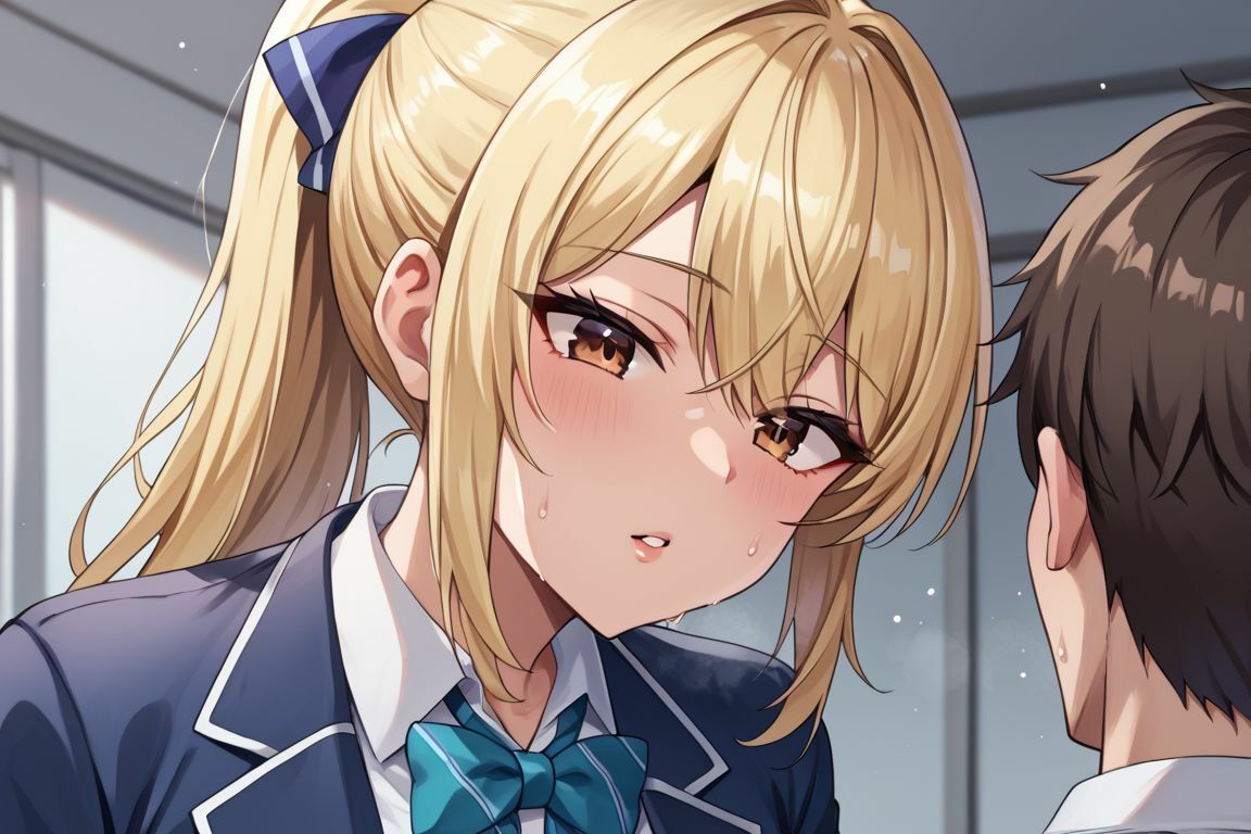 爆乳学園 金髪ギャルと濃厚エッチ 画像1