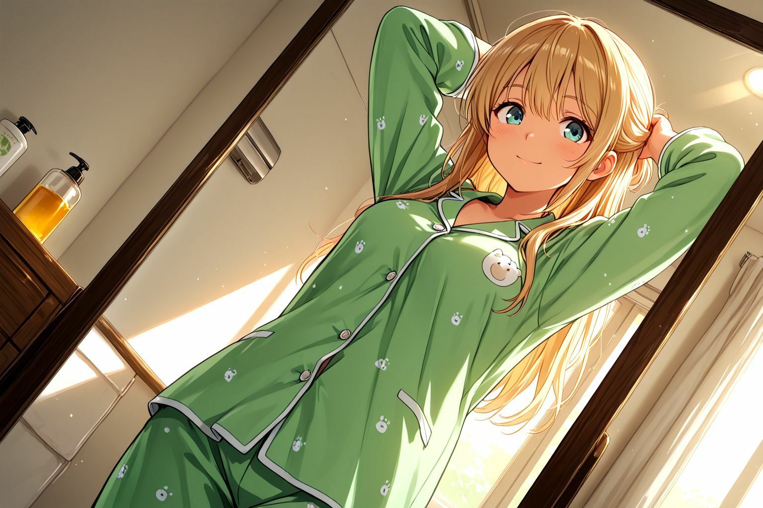 サンプル画像2:ミックスガールズコレクション  お泊りに来ていた幼馴染のパジャマ美少女と朝からえちえちセックス！(えちえち) [d_574378]