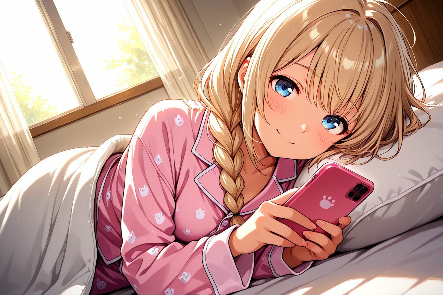 サンプル画像3:ミックスガールズコレクション  お泊りに来ていた幼馴染のパジャマ美少女と朝からえちえちセックス！(えちえち) [d_574378]