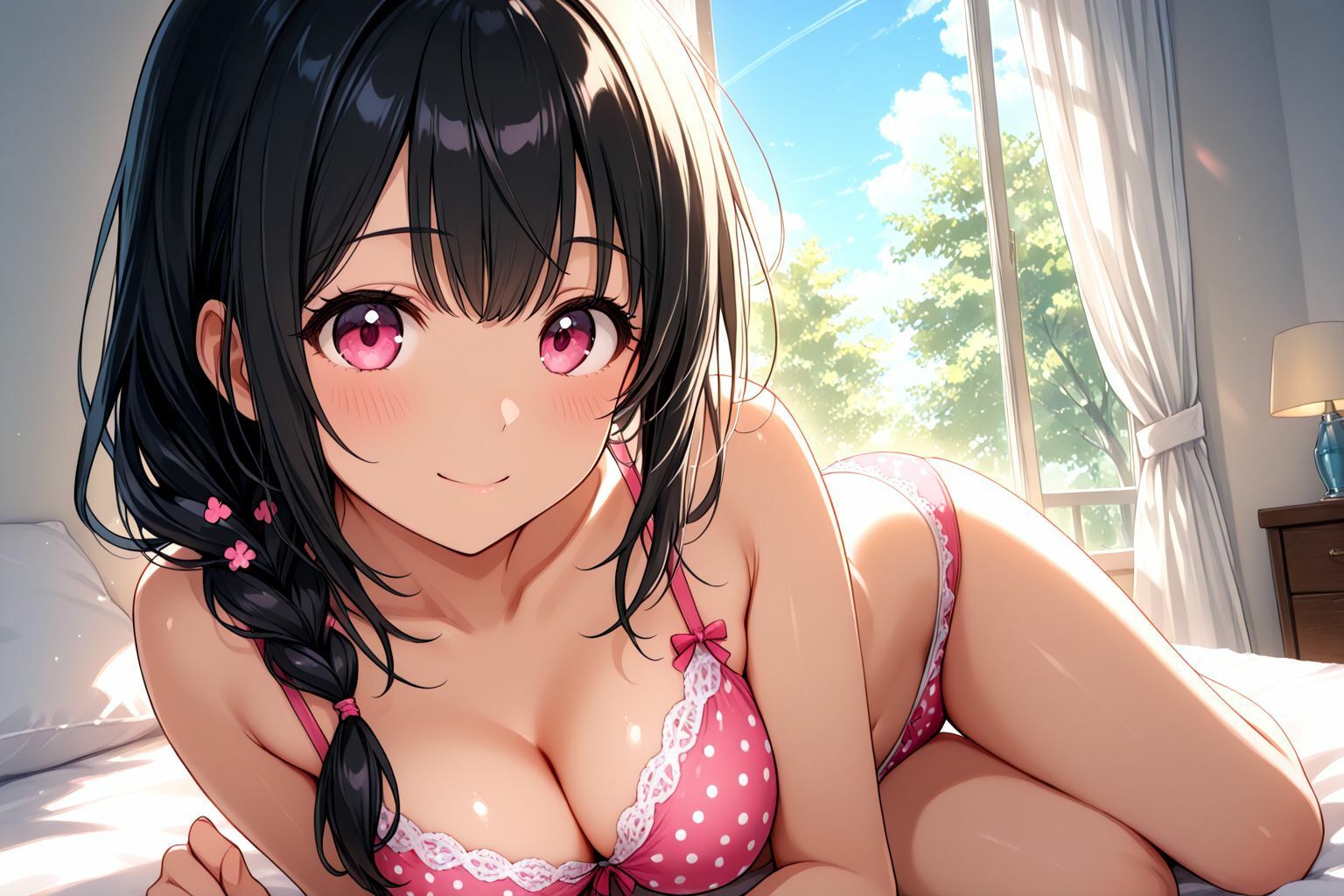 サンプル画像5:ミックスガールズコレクション  お泊りに来ていた幼馴染のパジャマ美少女と朝からえちえちセックス！(えちえち) [d_574378]