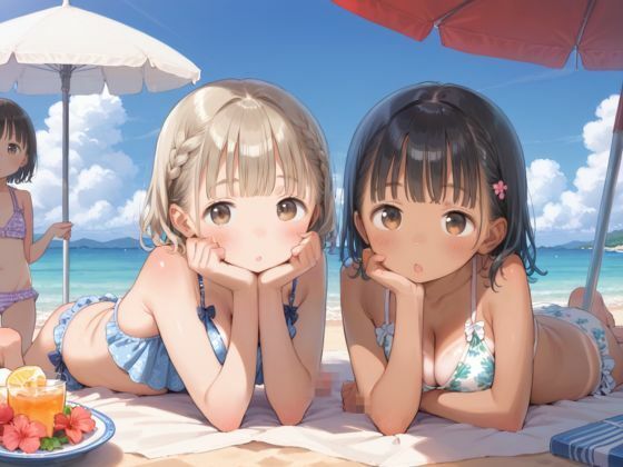 褐色少女たちにビーチで調教してみた！