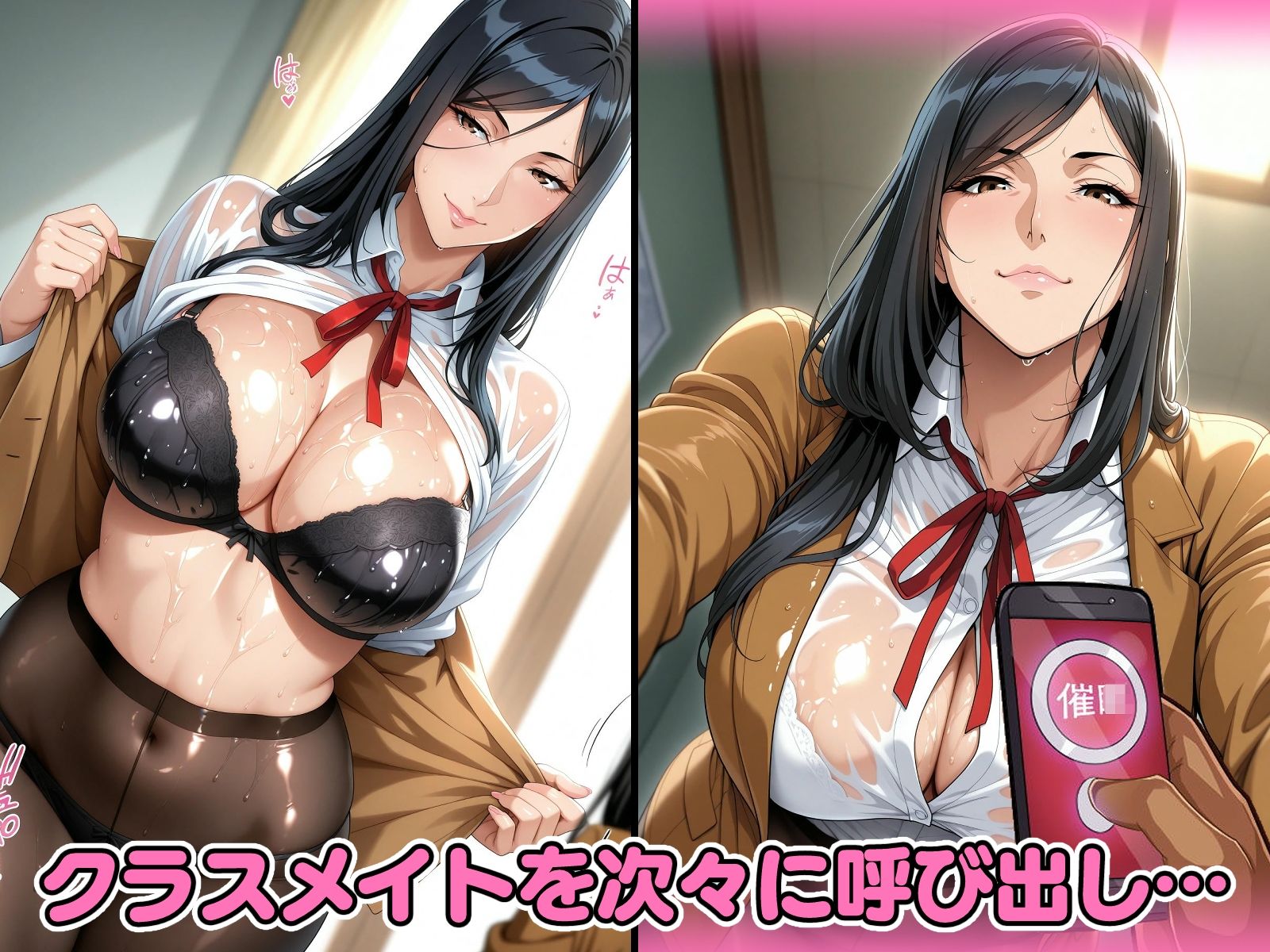 催◯アプリで完全支配 監獄美少女達とぬるぬる孕ませックス 栗◯まり 白◯芽衣子 緑◯花 画像1