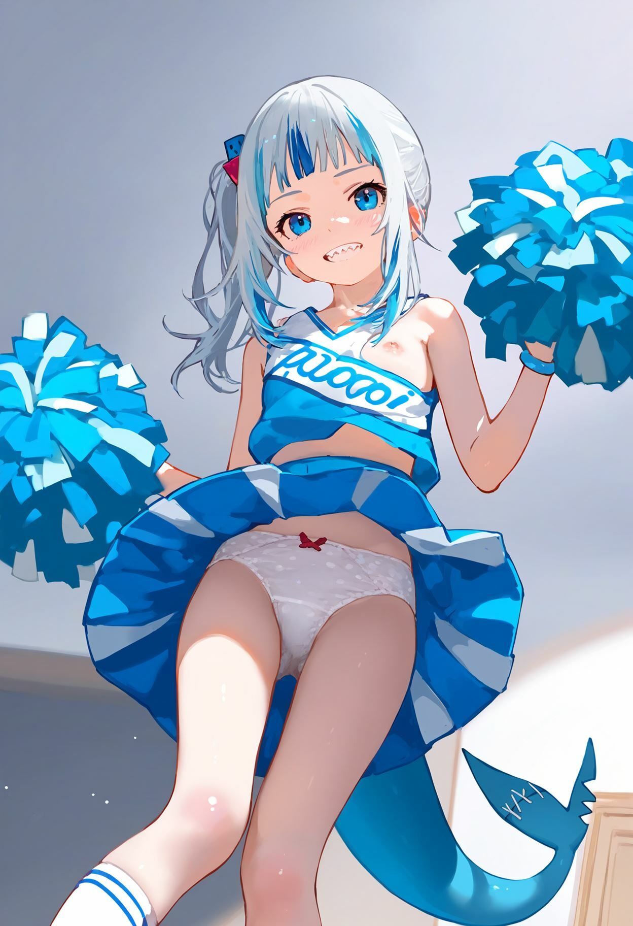 サンプル画像2:がうる・ぐら2 大量ぱんつ（セーラー服・チアガール）(ちゅりのおぱんつ研究所) [d_574784]