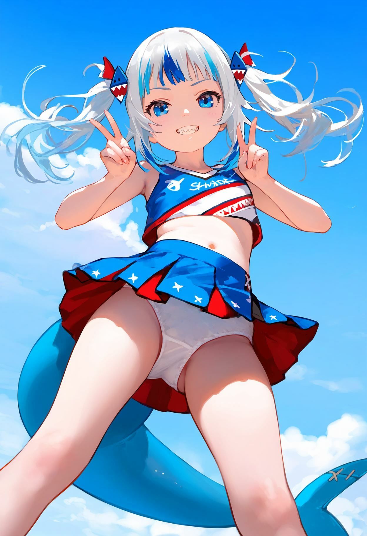 サンプル画像4:がうる・ぐら2 大量ぱんつ（セーラー服・チアガール）(ちゅりのおぱんつ研究所) [d_574784]