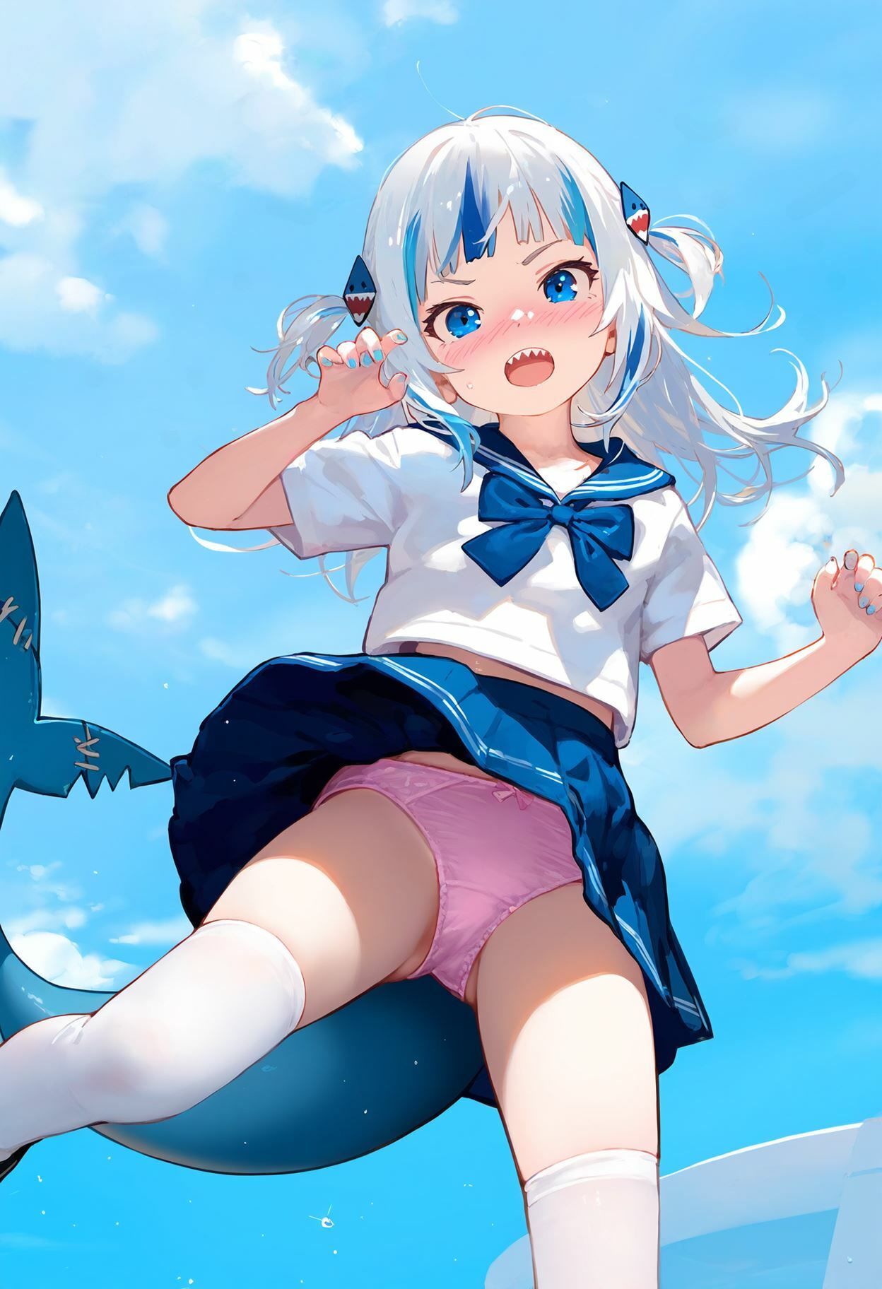 サンプル画像5:がうる・ぐら2 大量ぱんつ（セーラー服・チアガール）(ちゅりのおぱんつ研究所) [d_574784]