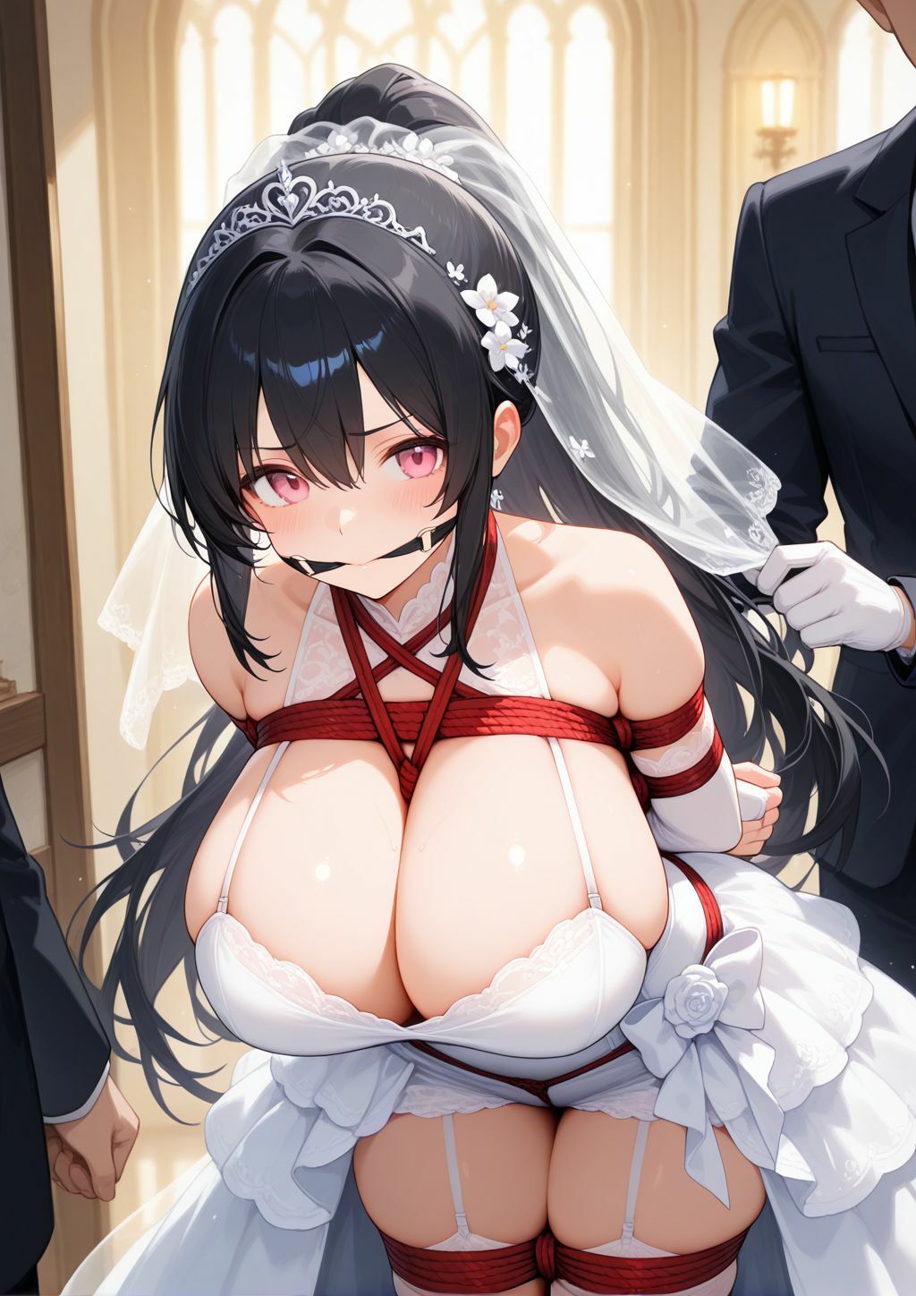 サンプル画像1:花嫁の縄誓い〜爆乳ドレスの秘め事〜(Kana Art) [d_574801]