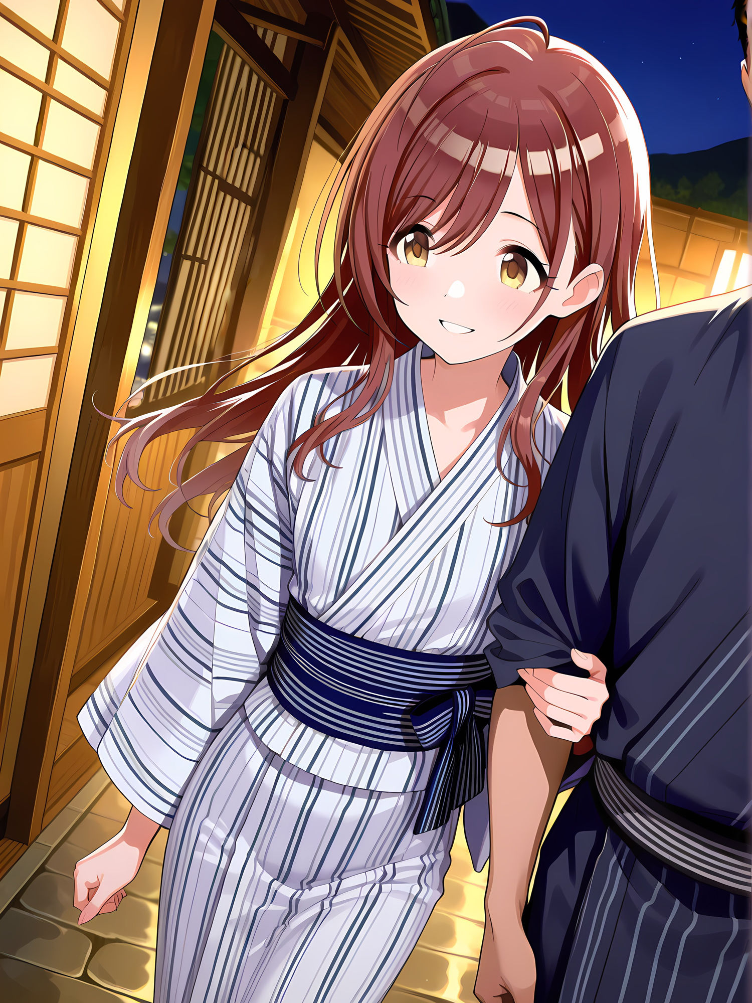 催○使って他人の彼女と温泉ックス! 画像1