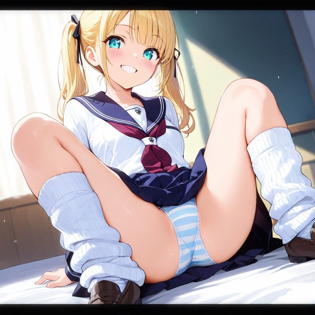 ルーズソックスJKのM字パンチラ Vol.2 画像9