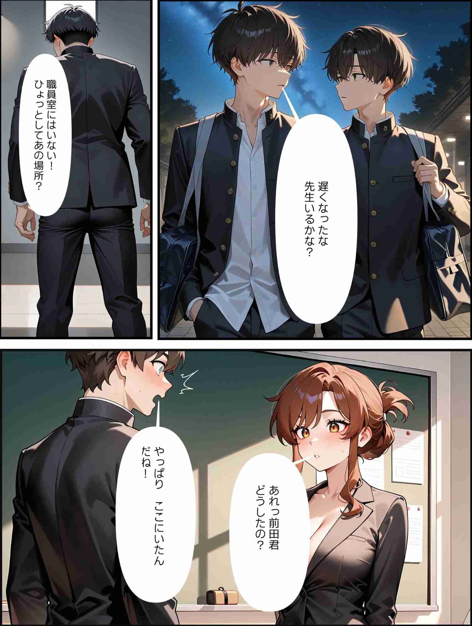 サンプル画像3:未亡人先生と最後の授業〜魅惑の初体験(満開の花園) [d_574897]