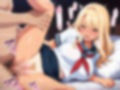ブルマを着た金髪ギャルに種付け